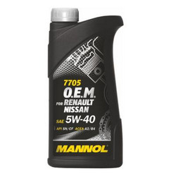 �������� �������� ����� Mannol O.E.M. for Renault Nissan 5W-40 ������������� | ������� 4036021101514
