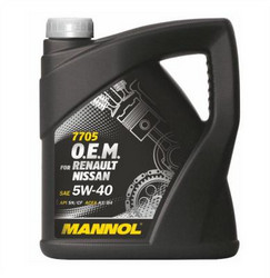 �������� �������� ����� Mannol O.E.M. for Renault Nissan 5W-40 ������������� | ������� 4036021401515