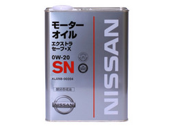�������� �������� ����� Nissan SN Extra Save X SAE 0W-20 (4�)  | ������� KLAN800204